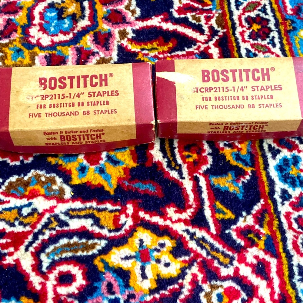 Two boxes of antique staples. You get both.